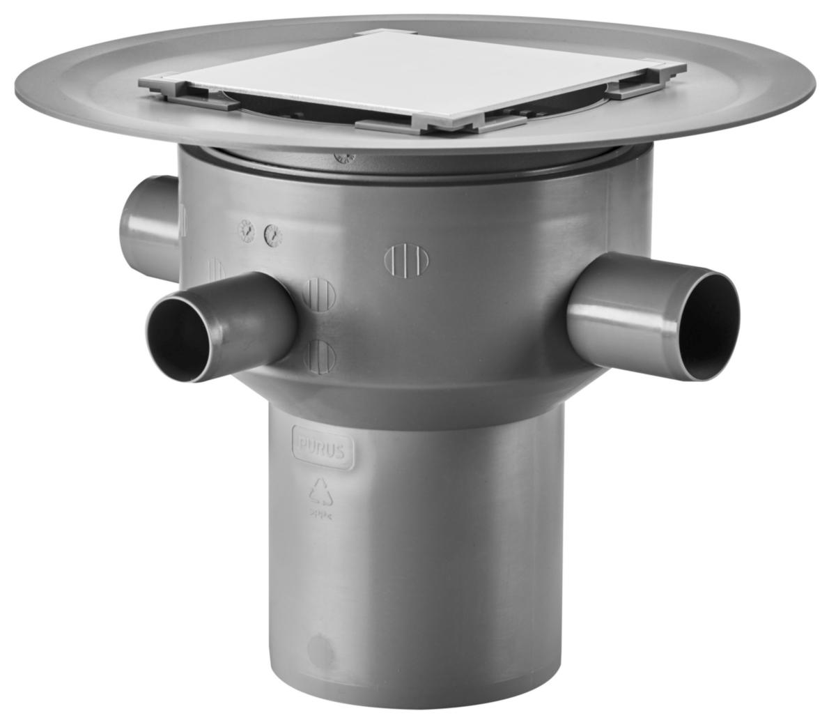 Purus Multiflex Ø110 lodret - TILE - PURUS Multiflex Ø110mm. lodret TILE, m/flange f/smøremembran
