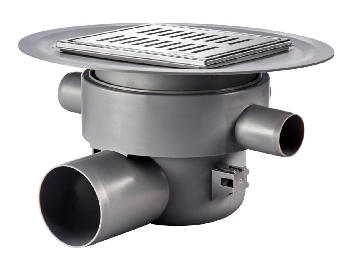 Purus Multiflex Ø75 vandret - Rist - PURUS MultiFlex afløbsskål Ø75 smørememb., vandr. flg./rist