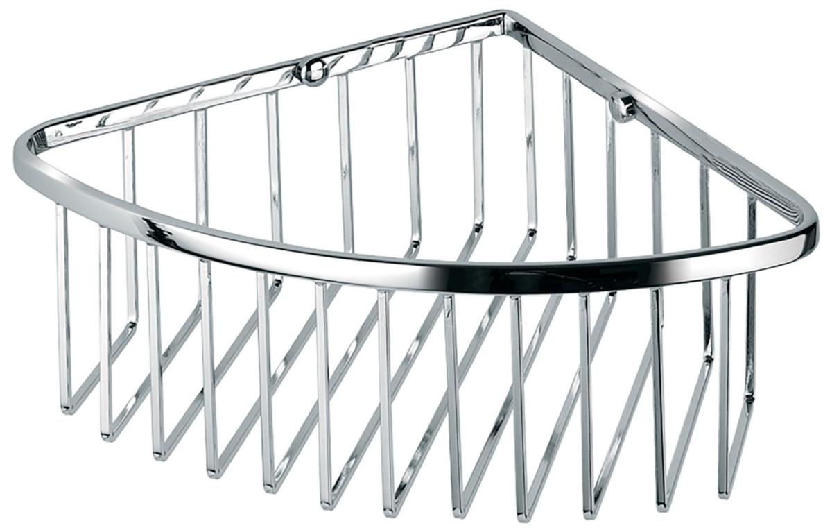 ADORA® Trådkurv hjørne - ADORA trådkurv hjørne 205x205x90mm rustfri stål/krom
