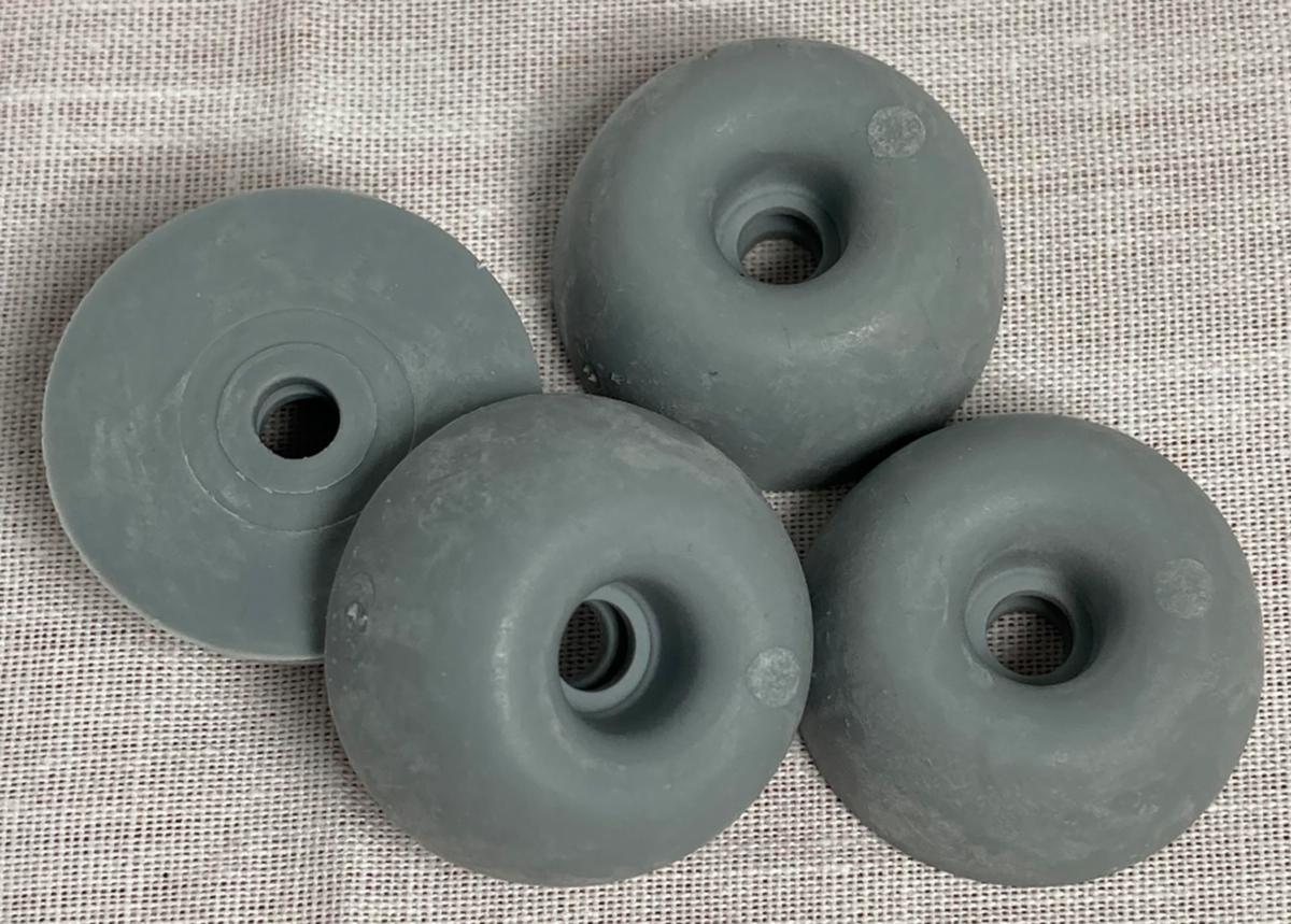 Sædebuffer i gummi - Sædebuffer i gummi grå 4 stk.