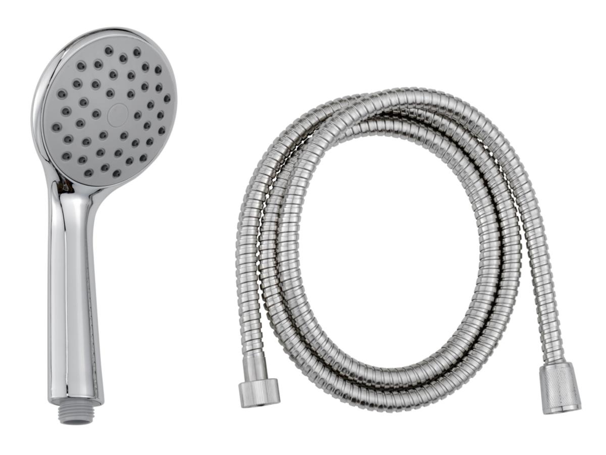 GEYSER® 1-jet vandsparer Ø100 inkl. slange - GEYSER 1 jet vandsparer bruser Ø100 inkl. slange, krom