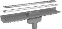 Purus afløbsrendesæt 900mm RIB Ø75 mm lodret udløb