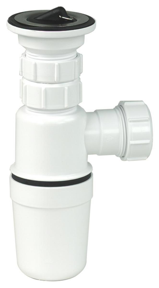 Vandlås til håndvask 1 1/4" ABS, hvid - Vandlås 1 1/4 x32 mm inkl.bund ventil/gum.prop plast, hvid