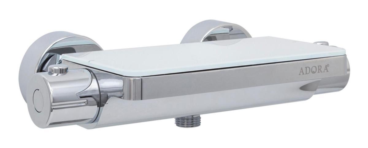 ADORA® Exigo Comfort Plus, krom - ADORA Exigo Comfort Plus CC150 term.armatur, krom hvid glas