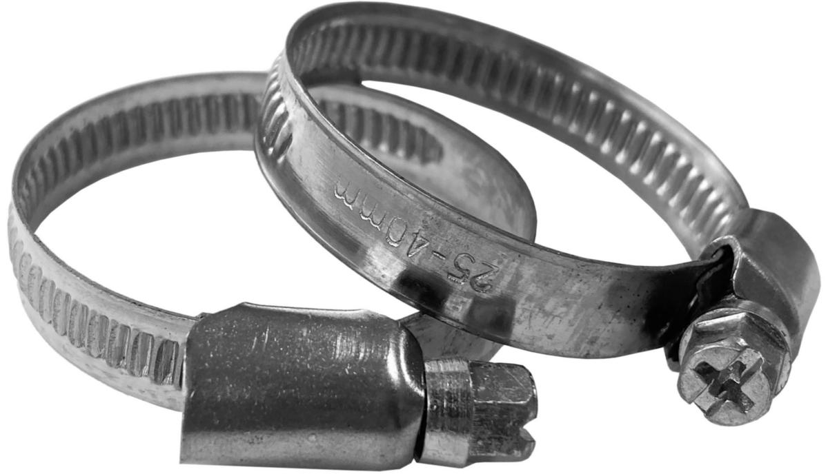 Spændebånd 2 stk. 25-40 mm - Spændebånd 1" 25-40 mm rustfrit stål 2 stk.