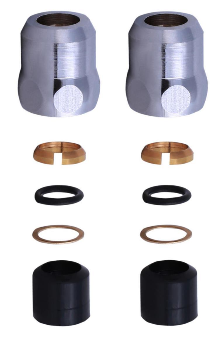 Monterings omløber til armaturslange - Mont.omløber t/armaturslange kobberrør 3/8"indv.x10mm 2 stk