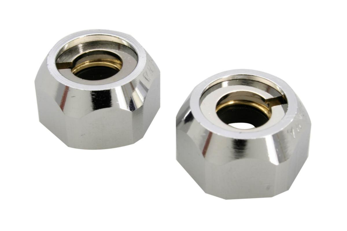 Monterings omløber til armaturslange - Mont.omløber t/armaturslange kobberrør 1/2"indv.x10mm 2 stk