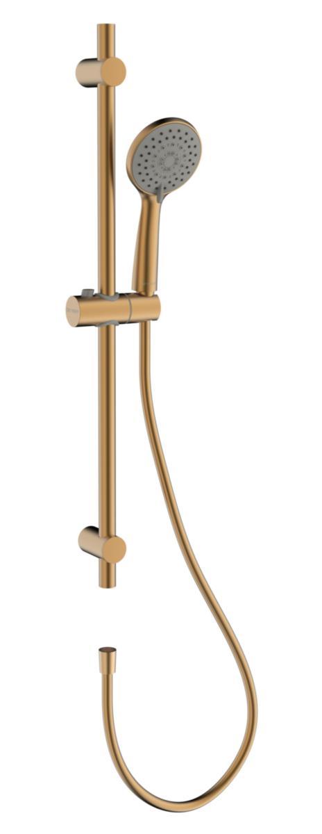 GEYSER® Lima 3 Brusestangsæt - GEYSER Lima 3 Bruserstangsæt Med vandsparer. Mat guld