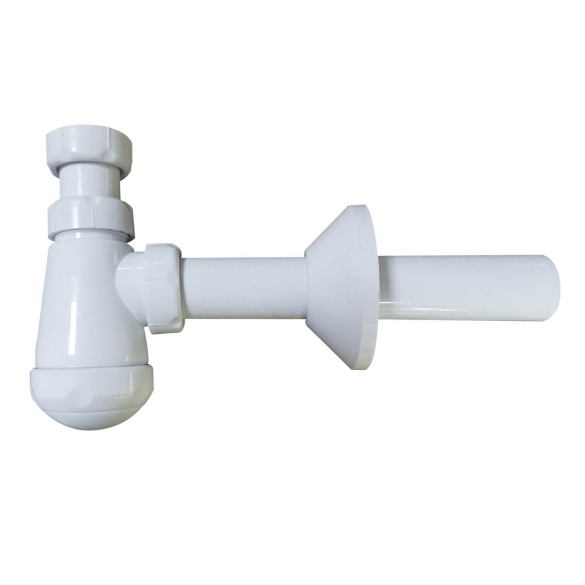 Vandlåssæt 1 1/4"x32 mm m. rør_roset - Vandlåssæt 1 1/4 x32 mm m. rør og roset, hvid