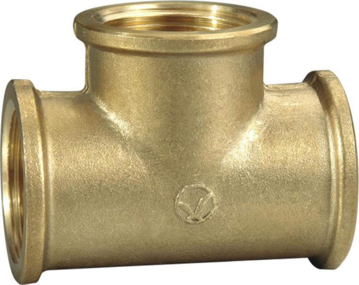 Messing tee - Tee 3/4"x3/4"x3/4" messing