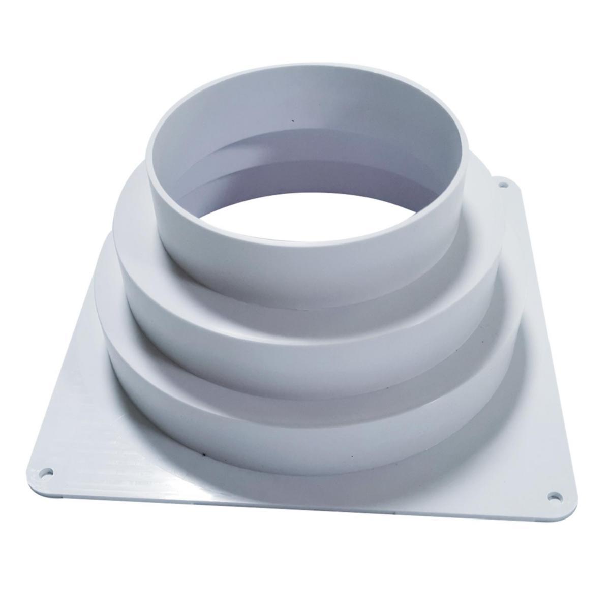 Klimair Murflange - Klimair murflange 175x175mm Hvid Ø100 / Ø130 / Ø150mm