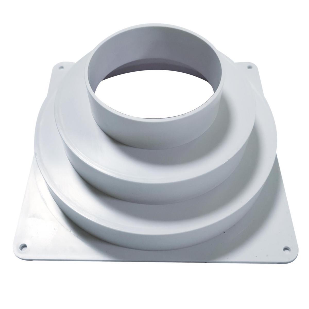 Klimair Murflange - Klimair murflange 175x175mm Hvid Ø80 / Ø125 / Ø162mm