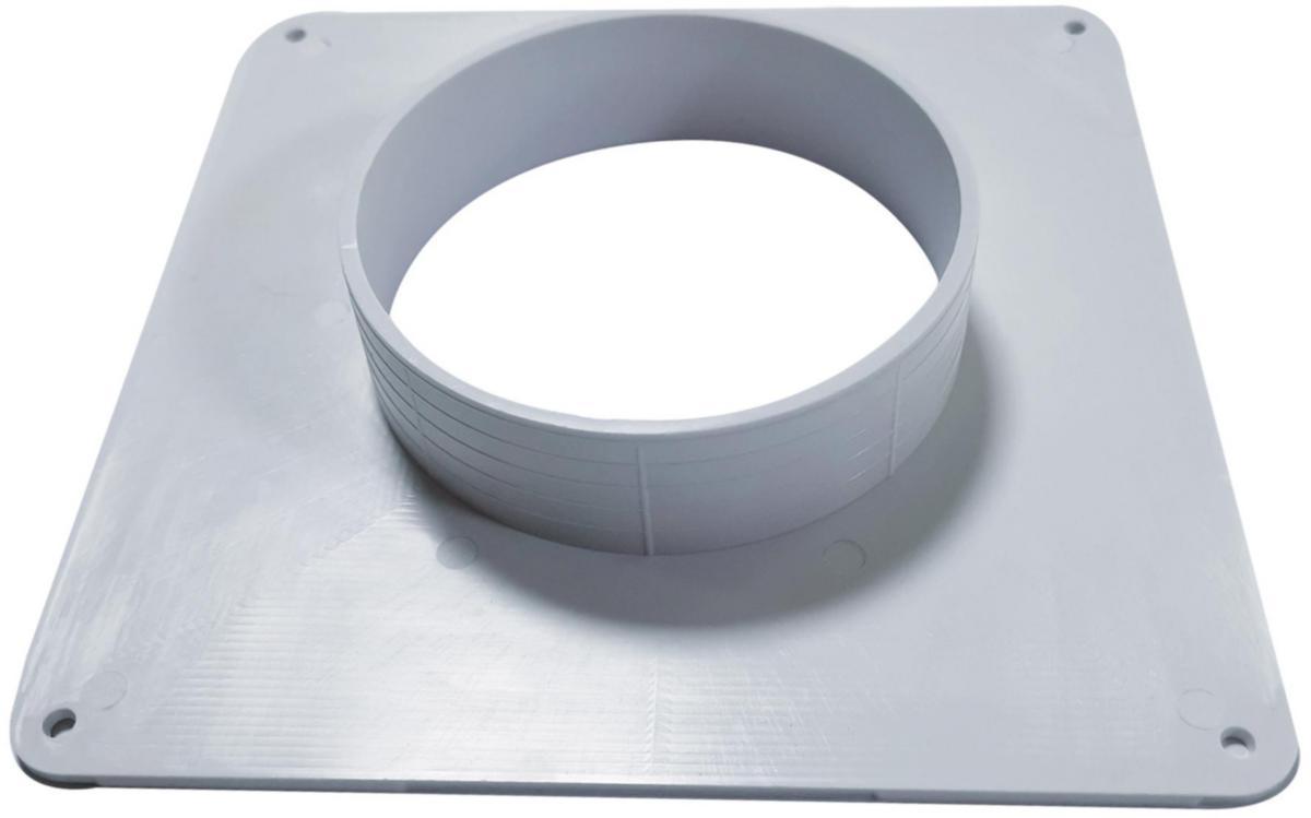 Klimair Murflange Ø100 mm - Klimair murflange 175x175mm Hvid Ø100mm