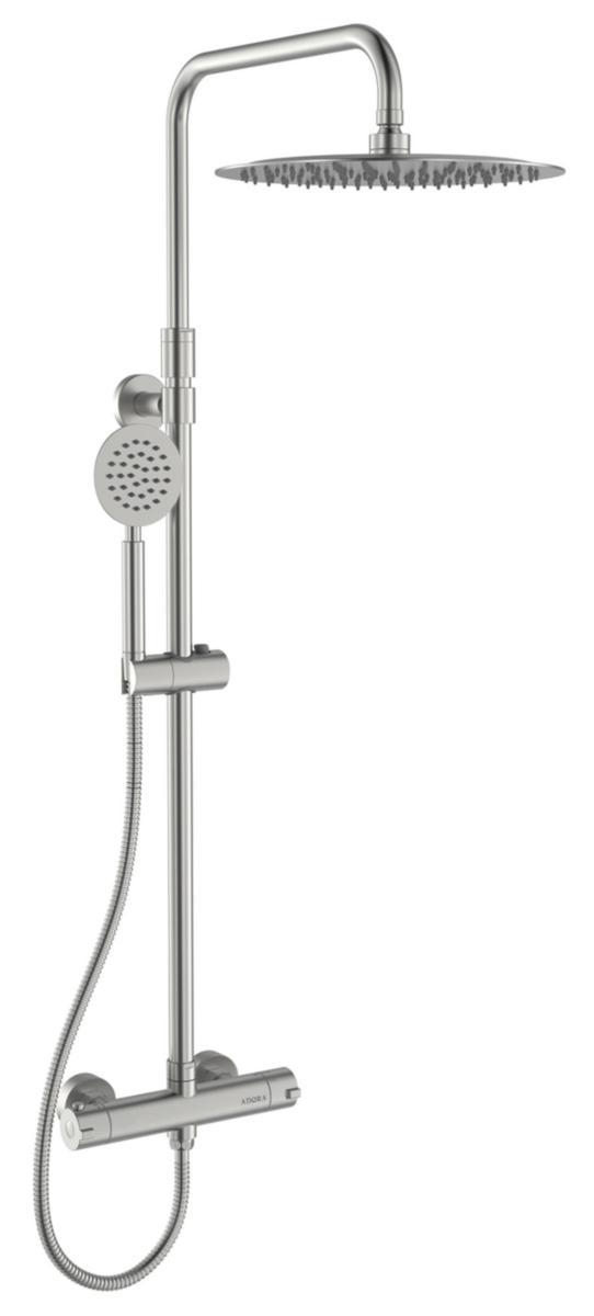 ADORA® Termostatsæt Infigo L-300 Rustfrit stål - ADORA Infigo L-300 150CC term. brusesæt Ø300/95 rustfrit stål