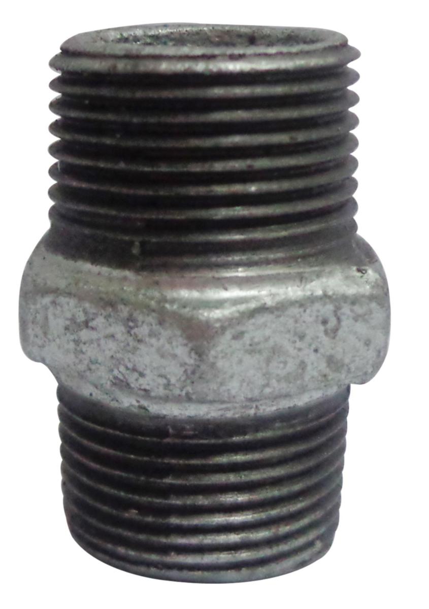 Galvaniseret brystnippel - Brystnippel 1/2"x3/8" galv. nr.245