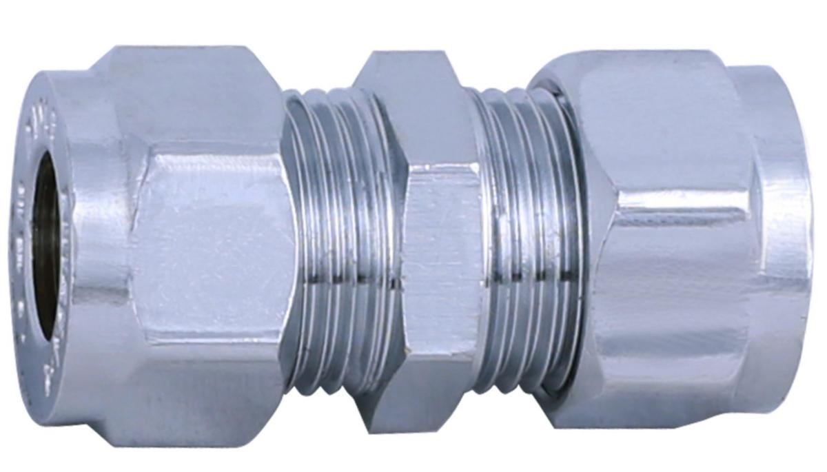 Klemring fittings, krom kobling - Kobling klemring 10x10 mm krom