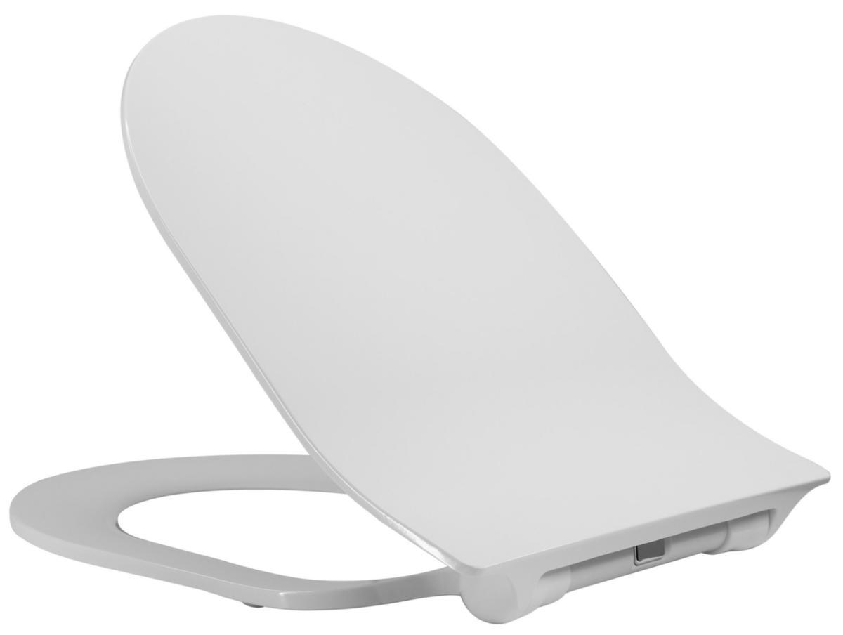 Nautic D-Shape Slim toiletsæde - NAUTIC D-Shape slim toiletsæde softclose, hvid