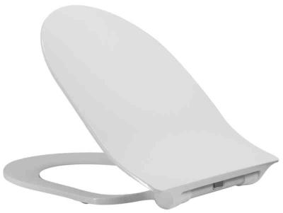 NAUTIC D-Shape slim toiletsæde softclose, hvid