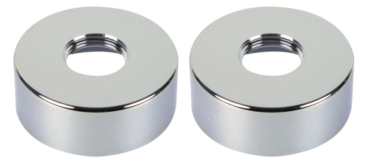Vægroset cylindrisk - Roset cylindrisk 3/4" 70 mm til brusearmatur 1 sæt krom