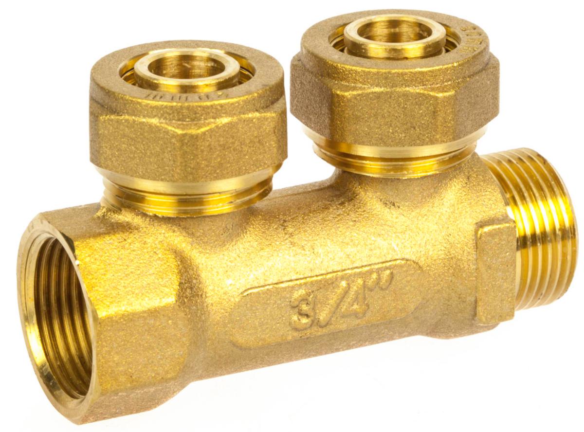 Fordelerrør 20 mm - Fordelerrør til PEX 2x20 mm