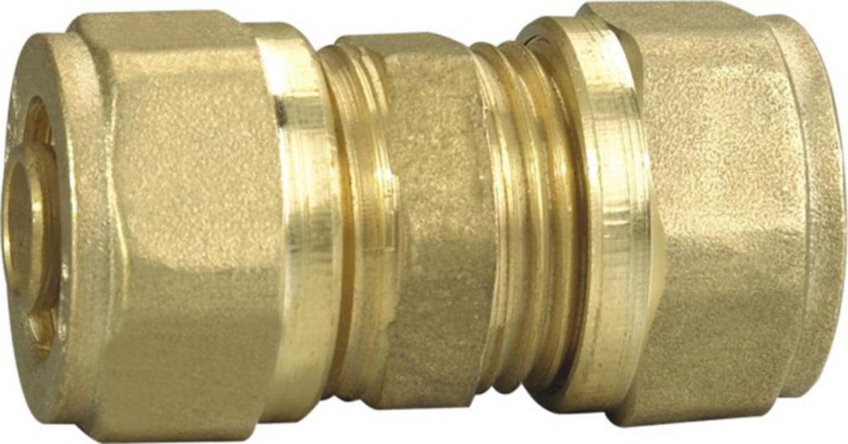 Kompressionsfittings til PEX gulvvarme kobling - Kobling til PEX 20 mm messing