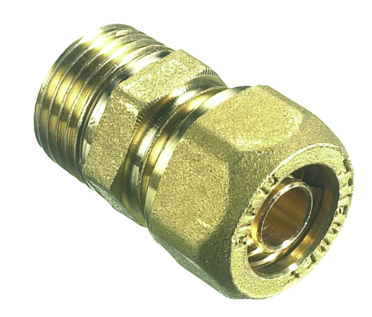 Kompressionsfittings til PEX nippel - Nippel til PEX 1/2"x15 mm messing