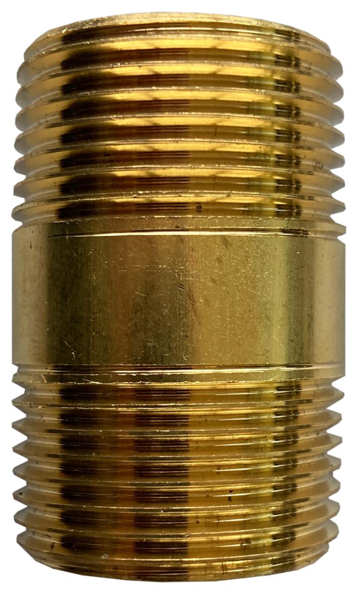 Messing nippelrør 40 mm - Nippelrør 1/2"x40 mm messing