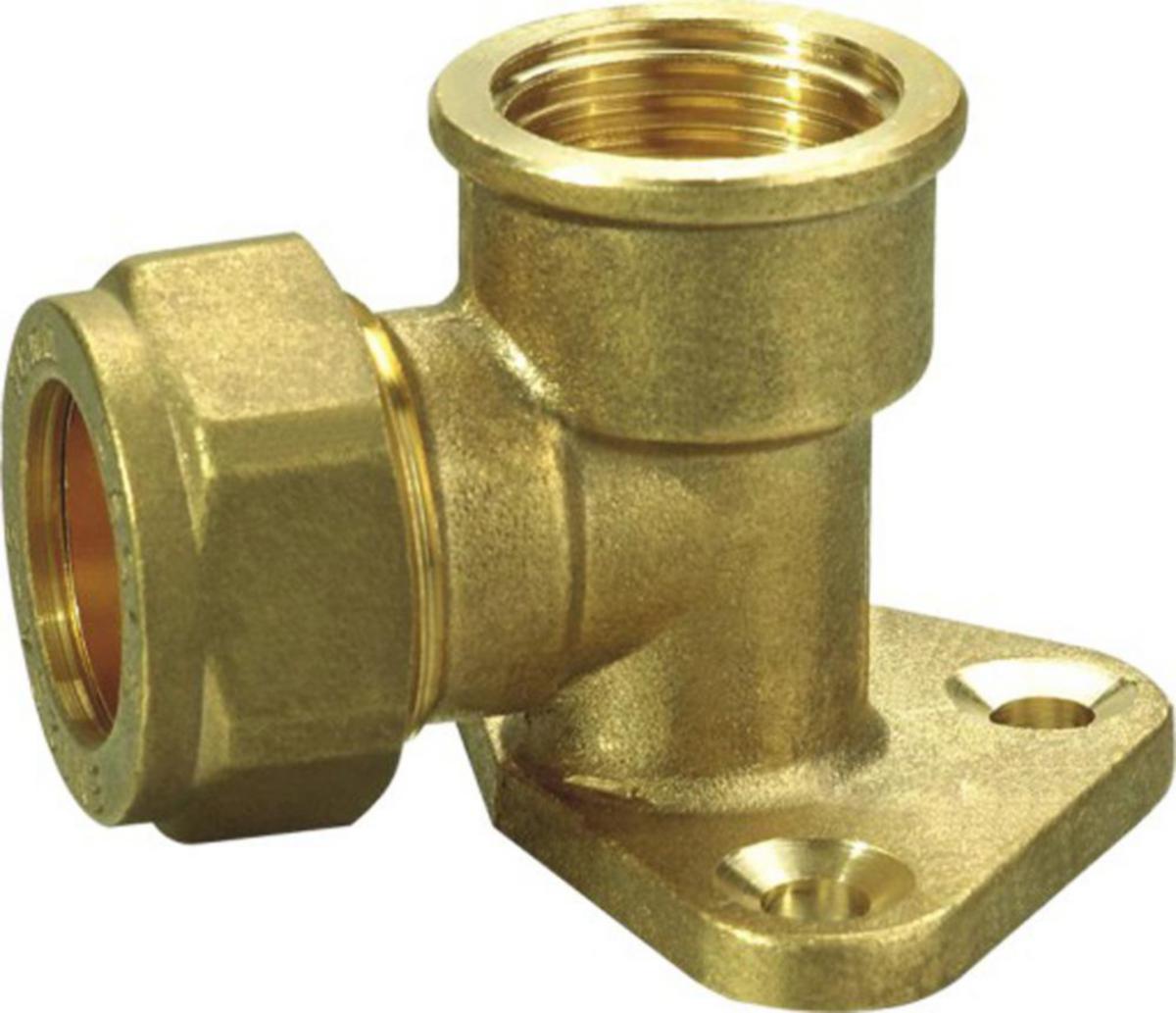 Dækvinkel klemring til kobberrør - Dækvink klemring 1/2"x15 mm messing