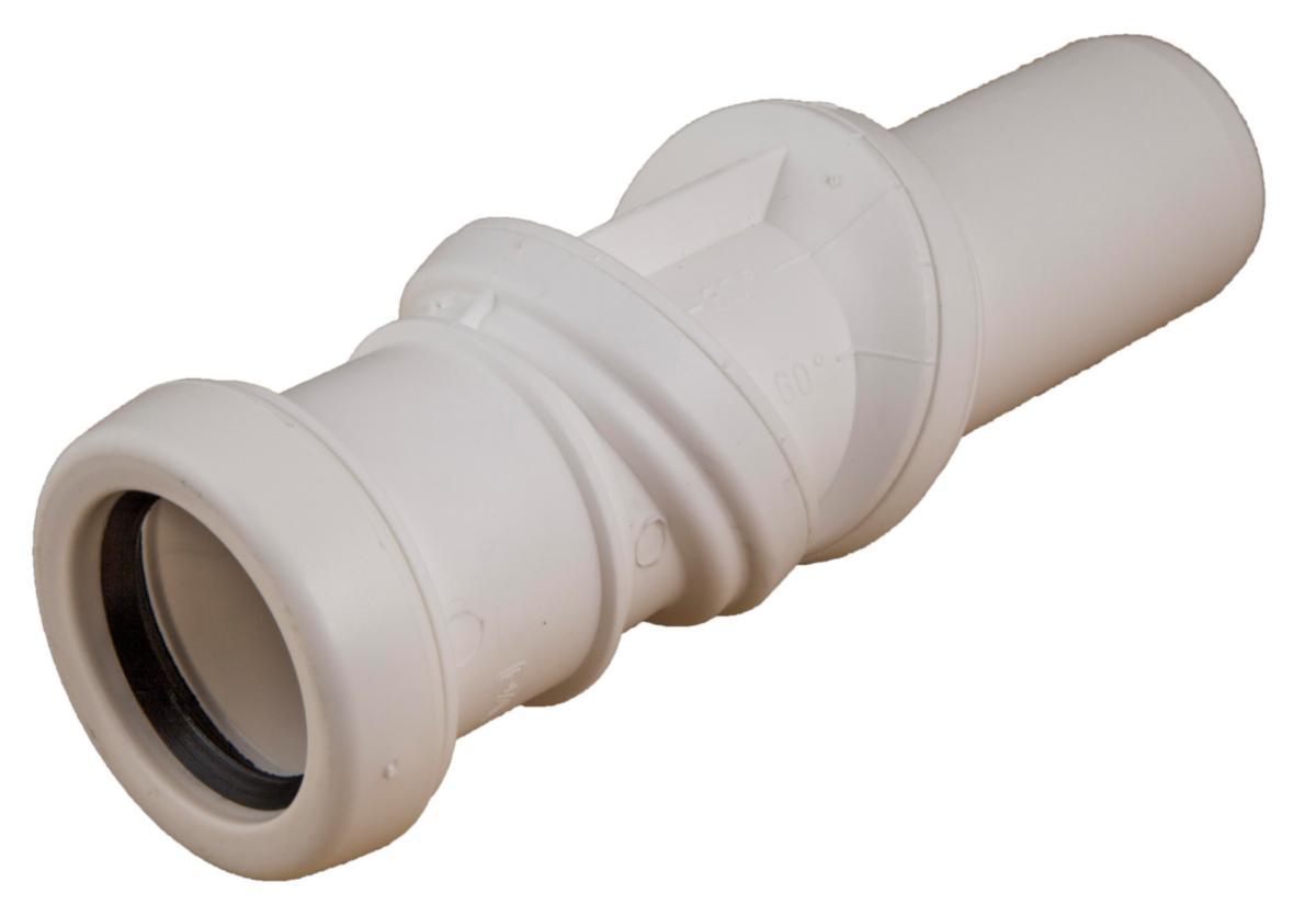 Hvid PP Jotiflex bøjning - Jotiflex bøjning 40 mm 1 muffe hvid