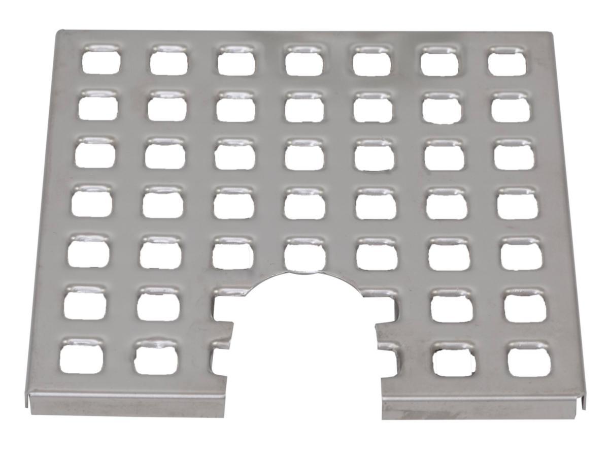 HFH afløbsrist 136 mm med sidehul - HFH afløbsrist med sidehul 136 mm rustfrit stål
