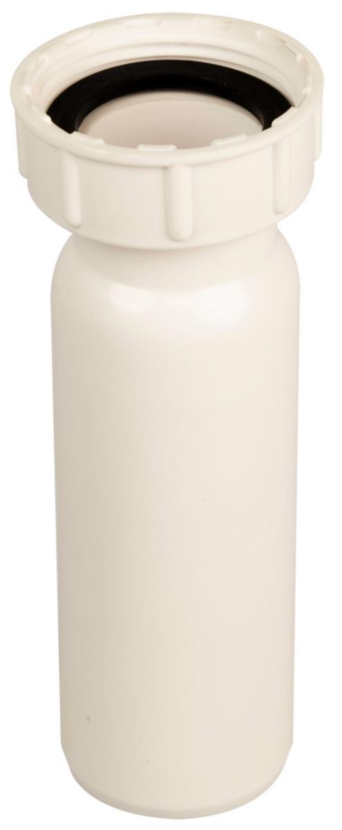 Tilslutningsrør til vask 40 mm 1 1/4" - Tilslutningsrør til vask 1 1/4"x40 mm 120 mm plast hvid