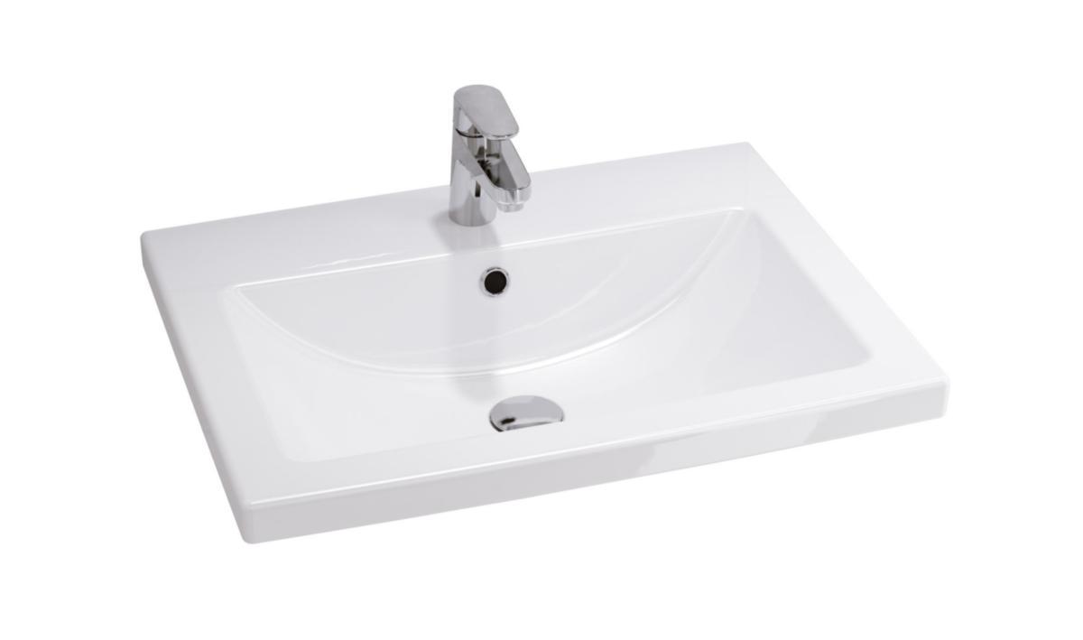 Håndvask Como 60 - Håndvask Como 60 firkantet til nedfældning 600x450x165 mm