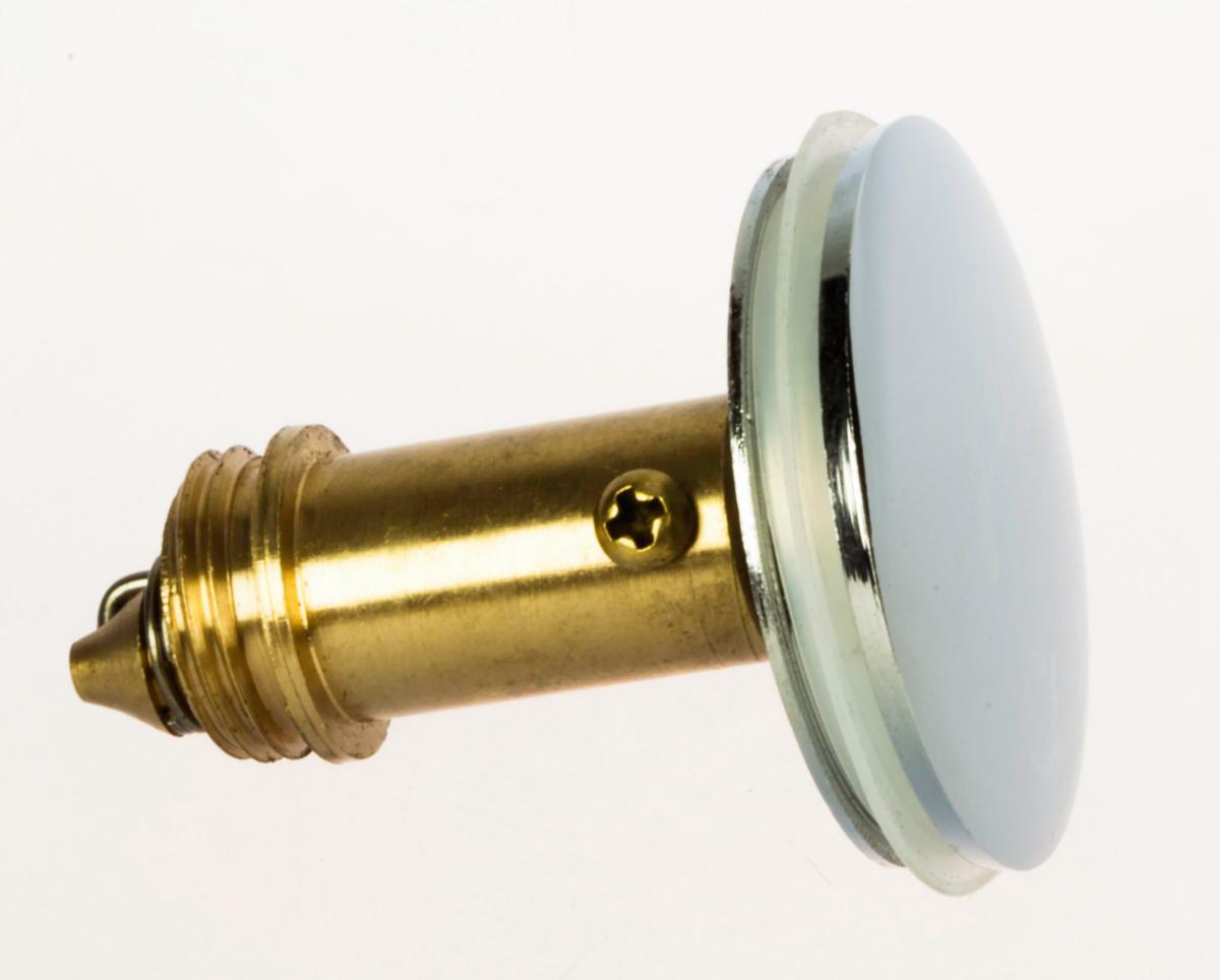 Prop til bundventil 1 1/4", lille push prop - Prop til bundventil 1 1/4" lille push prop krom