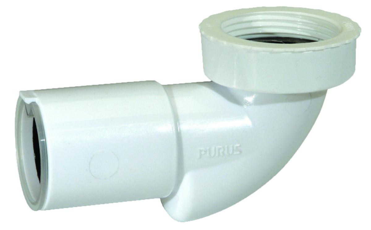 Bundventil vinkel med lugtlås - Bundventil vinkel m/lugtlås t/håndvask 1 1/4 -1 1/2 x40mm