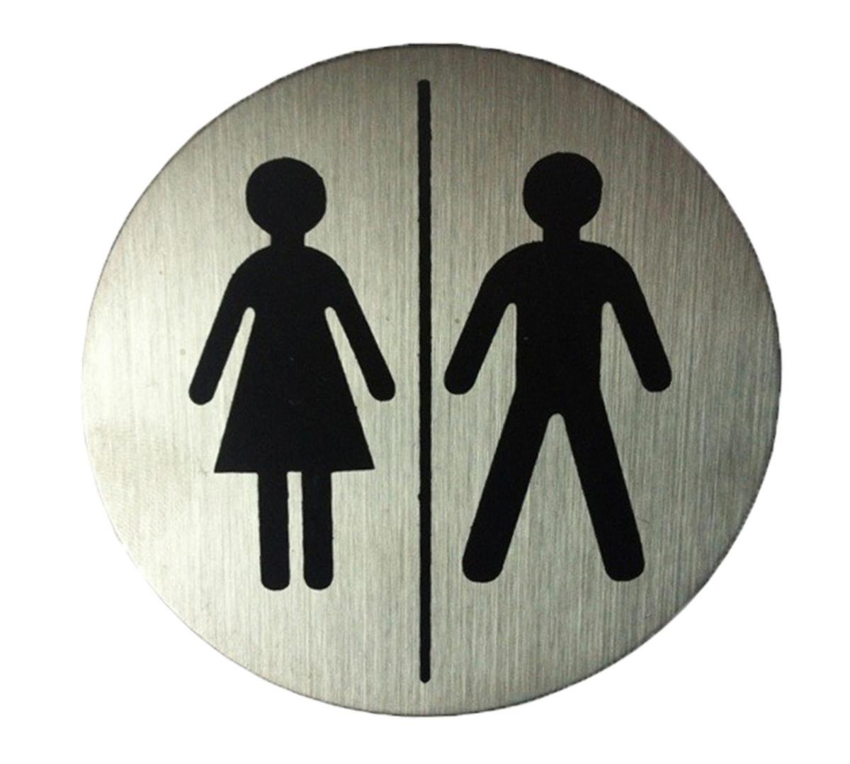 TARGET® skilt Kvinde/Mand - TARGET skilt "kvinde/mand" 1 stk. selvklæbende steel