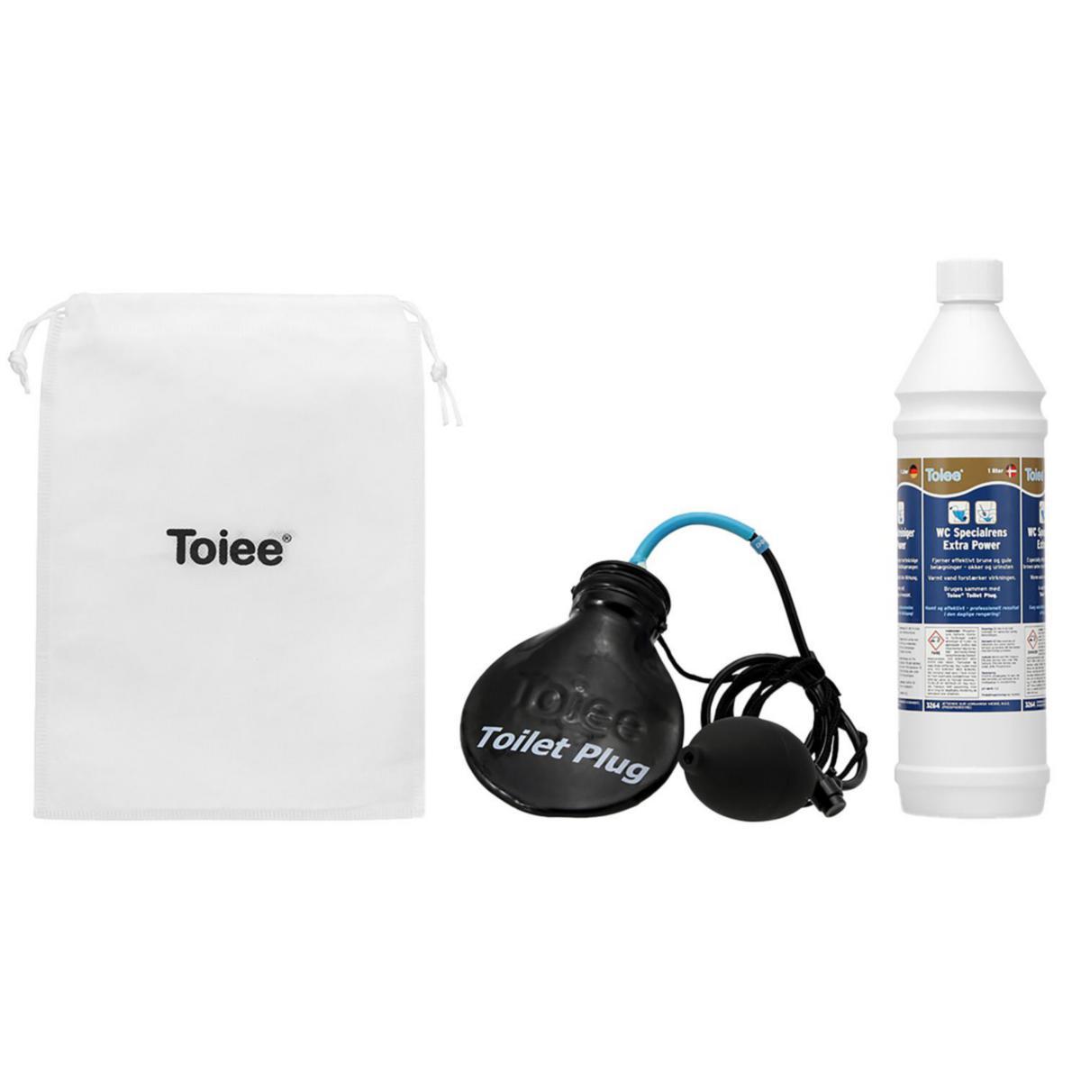 Toiee Rengøringssæt - Toiee Toilet plug +Specialrens Ekstra Power 1 L Sampak