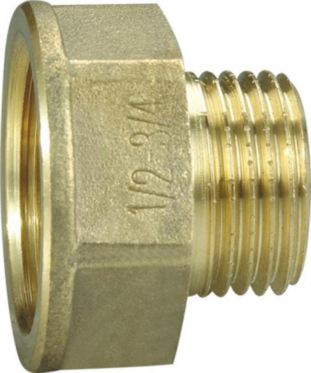 Messing spidsmuffe - Spidsmuffe 1/2"x3/4" messing