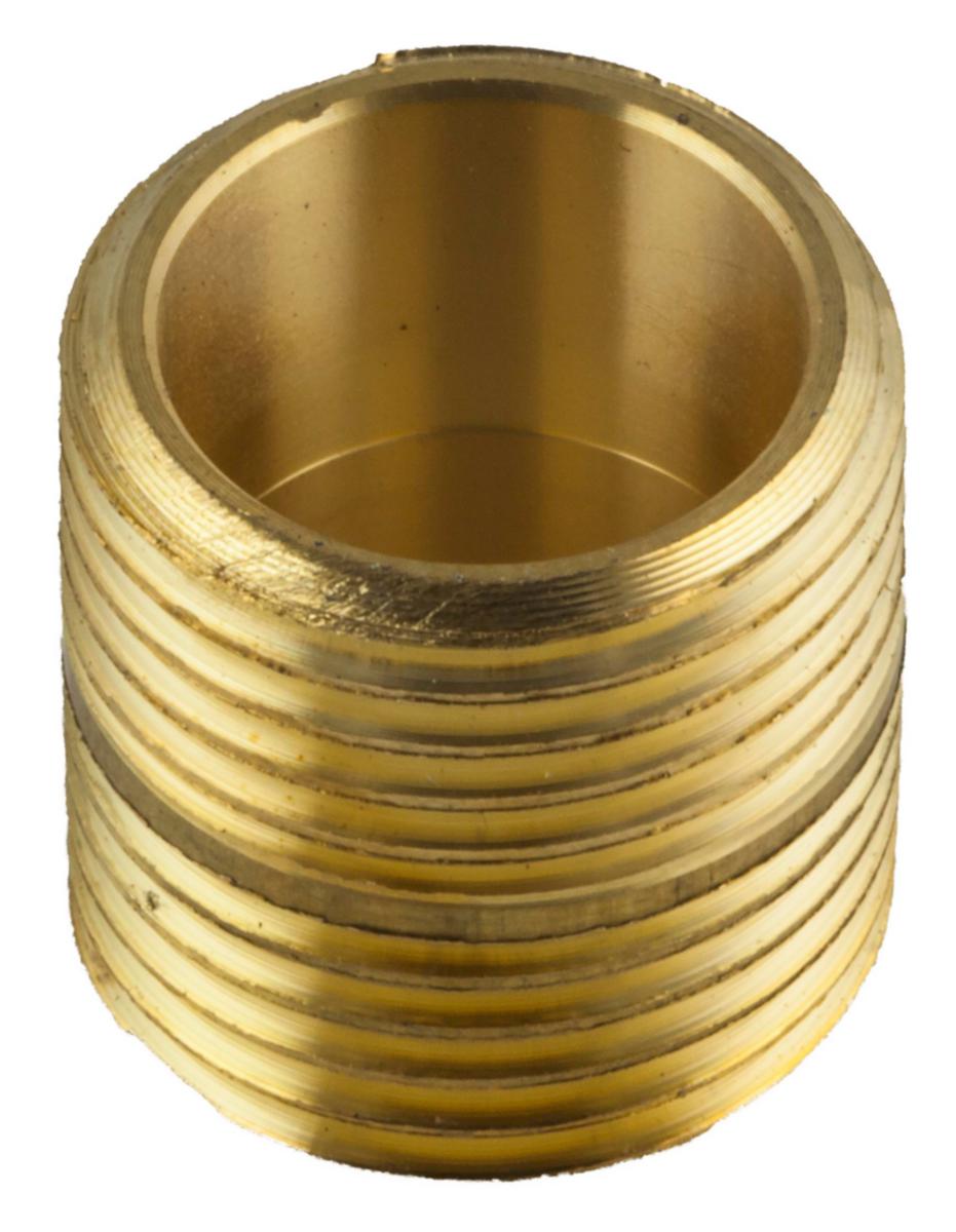 Messing nippelrør 26 mm - Nippelrør 3/4" x 26 mm messing
