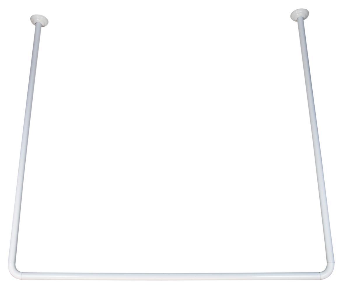 GEYSER® U forhængsstang hvid, 90x90x90 cm - GEYSER U forhængsstang hvid 90x90x90 cm Ø22mm