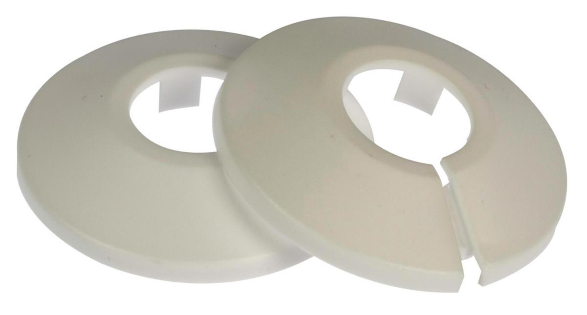 Plastroset delt hvid - Roset 2-delt 1 35 mm 2 stk. hvid plast