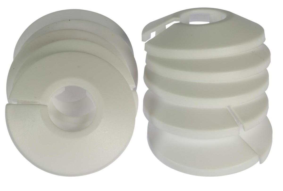 Plastroset delt hvid - Roset 2-delt 1/2" 22 mm 10 stk. hvid plast