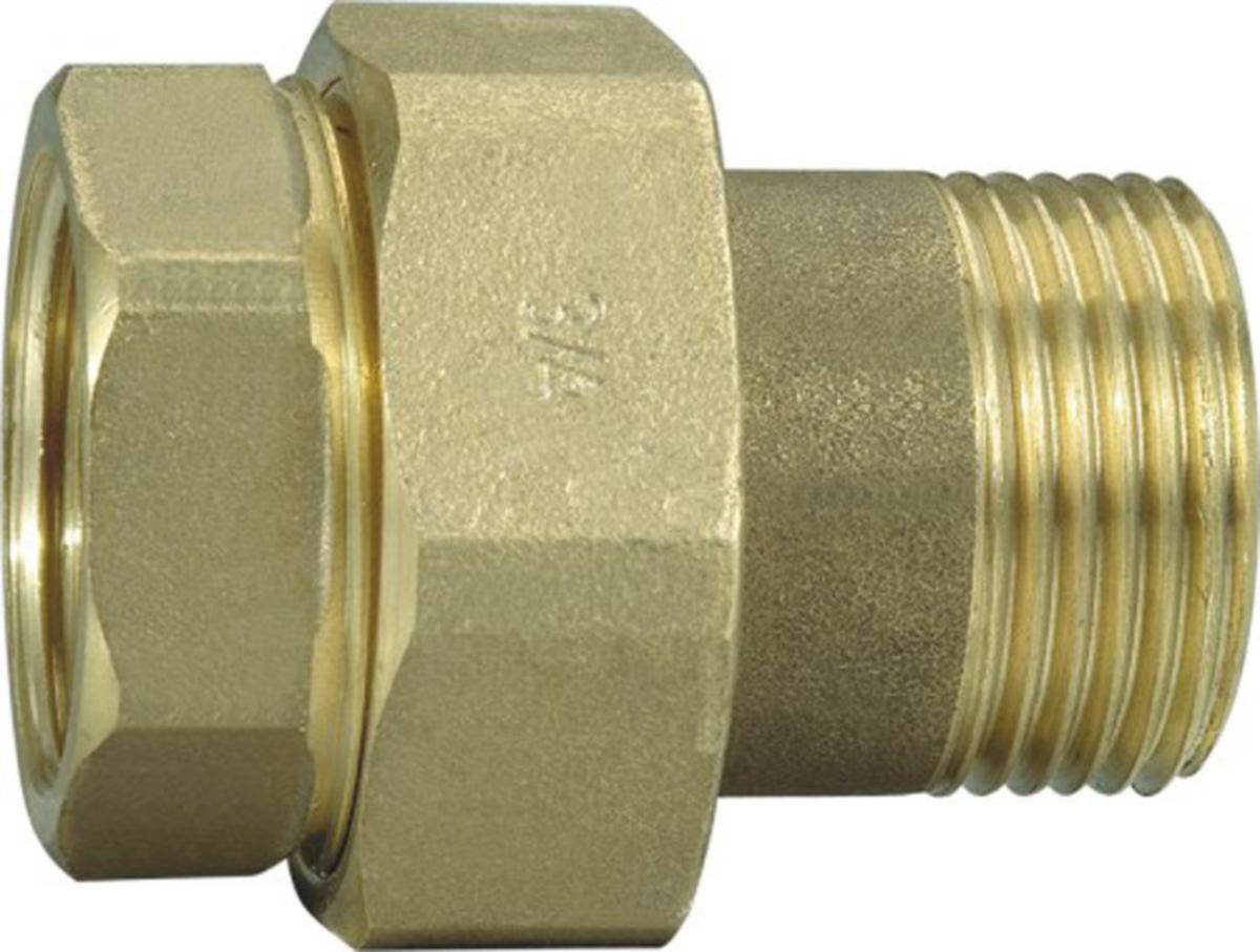 Union lige - Union lige 1/2" messing