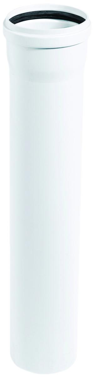 Hvid PP rør - Rør 50x500 mm PP med muffe hvid