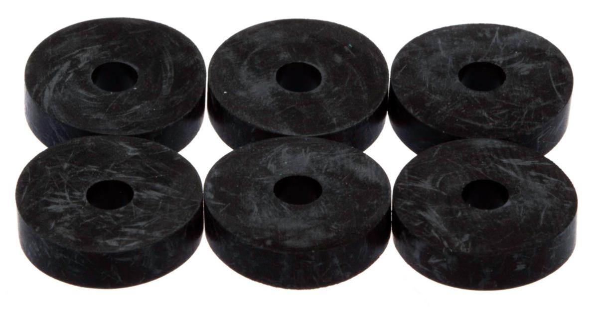 Vandhanepakning med hul - Vandhanepakning med hul 17 mm 6 stk.