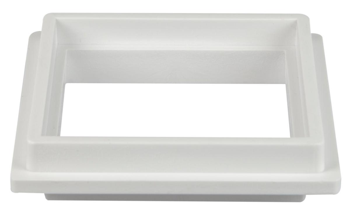 Purus forhøjelsesramme 100 x 100 mm - PURUS ramme til miniafløb løs/stregkode hvid/grå