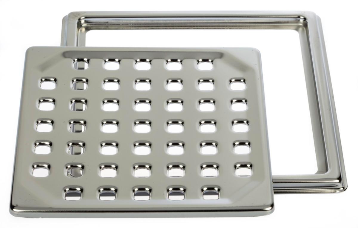 Purus afløbsrist med ramme - PURUS afløbsrist med ramme 140/154.2 mm  rustfrit stål