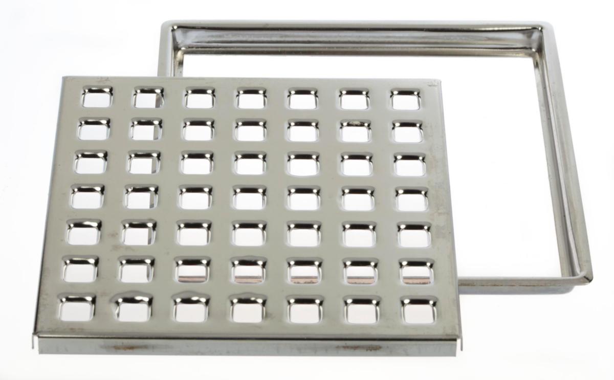 HFH afløbsrist fast ramme 136/148 mm - HFH afløbsrist fast ramme 136/148 mm rustfrit stål