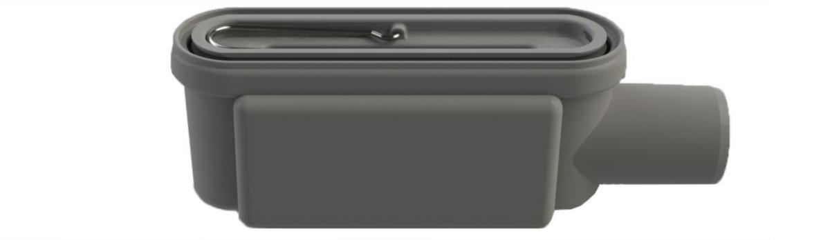 Unidrain udløbshus Linje Ø50 mm, vandret - Unidrain udløbshus linje Ø50mm vandret m/vandlås - reduceret
