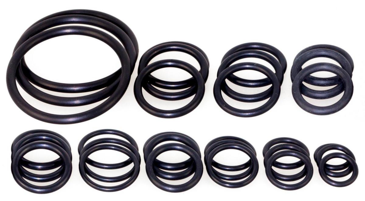 O-ringe sæt assorterede - O-ring sæt assorterede 30 stk. 10 varianter, gummi