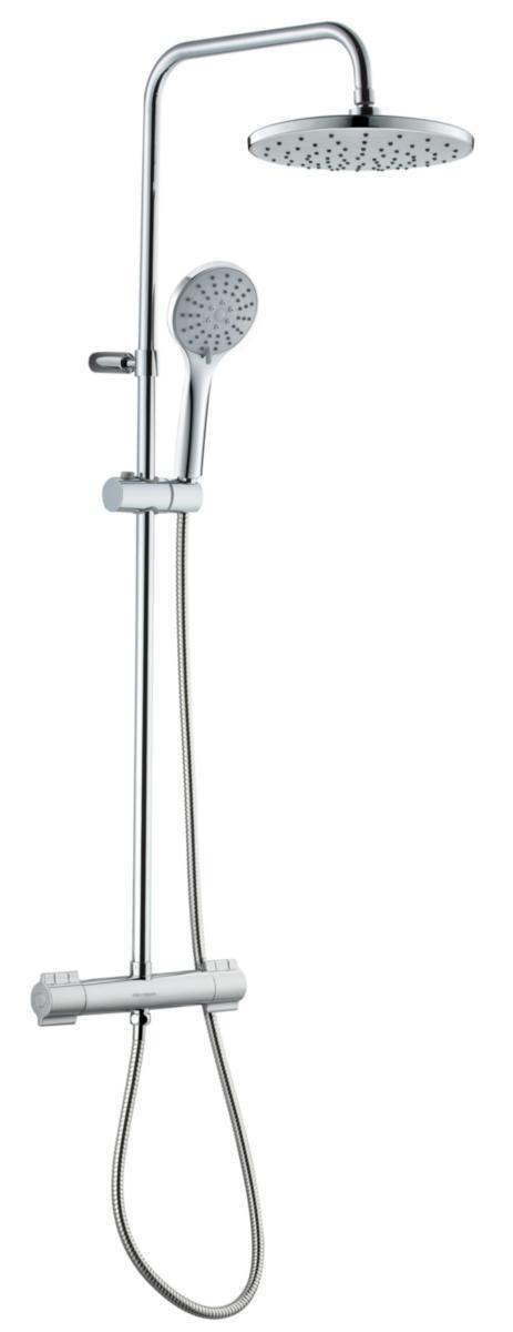 GEYSER® Ergo Termostatsæt, krom - GEYSER Ergo brusetermostatsæt hovedb.Ø225 håndbØ100, krom
